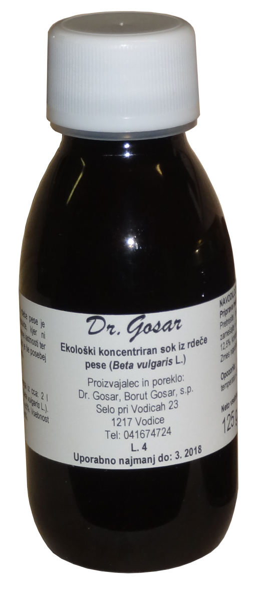 Ekološki koncentriran sok iz rdeče pese (500 g) Ekološki koncentriran sok iz rdeče pese (500 g)